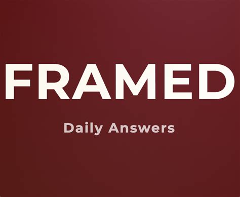 Here is the Framed answer today for the 265 movie, released on December 1, 2022 and some hints to help you solve it. . Framed answer today